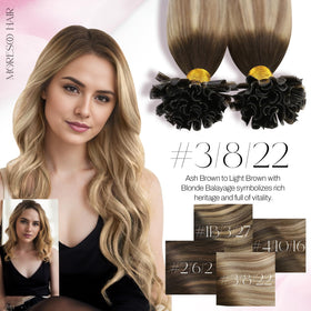 Comparaison des extensions Moresoo K Tip avec cheveux naturels