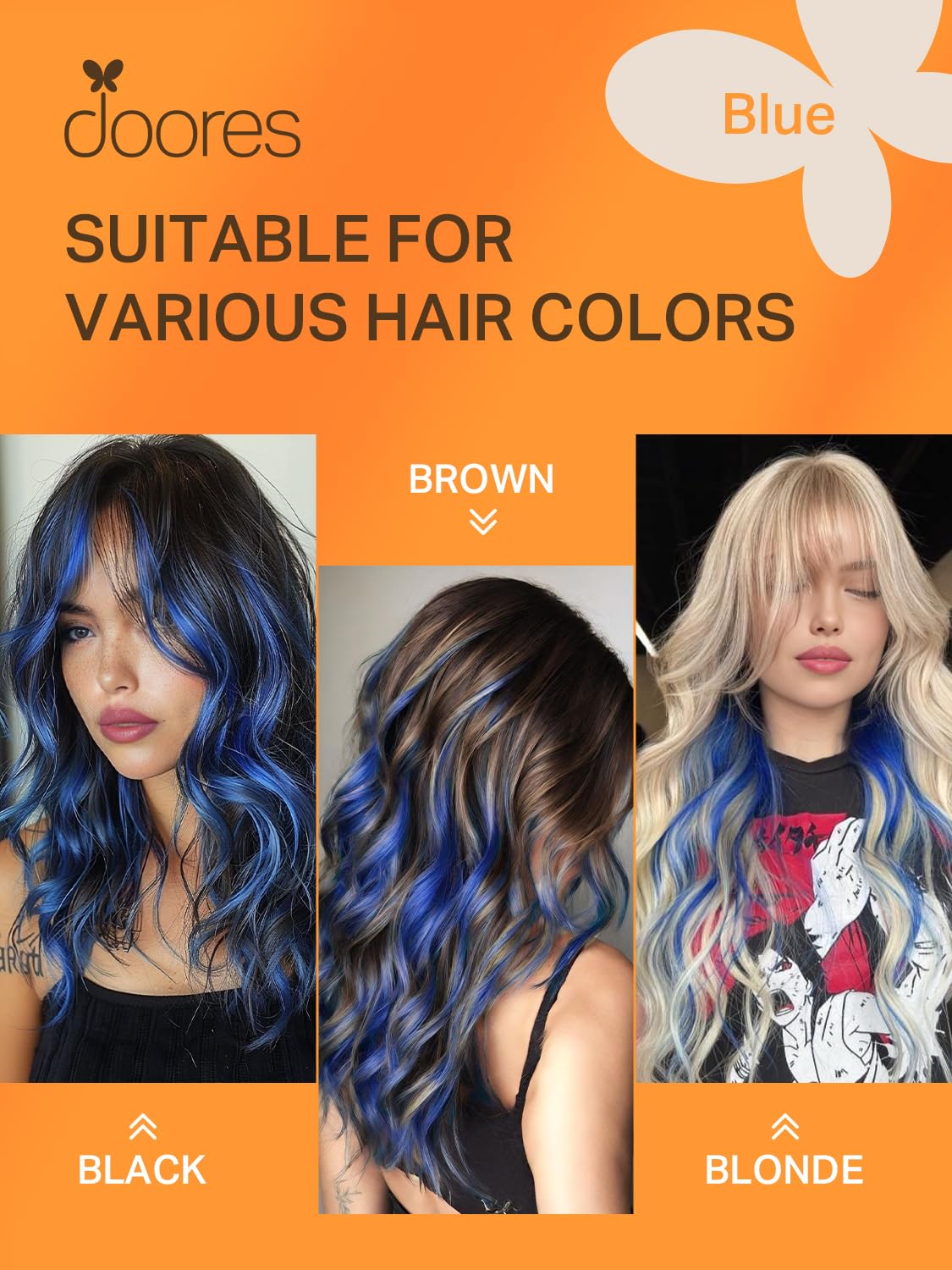 Comparaison des longuers des Extensions de Cheveux DOORES