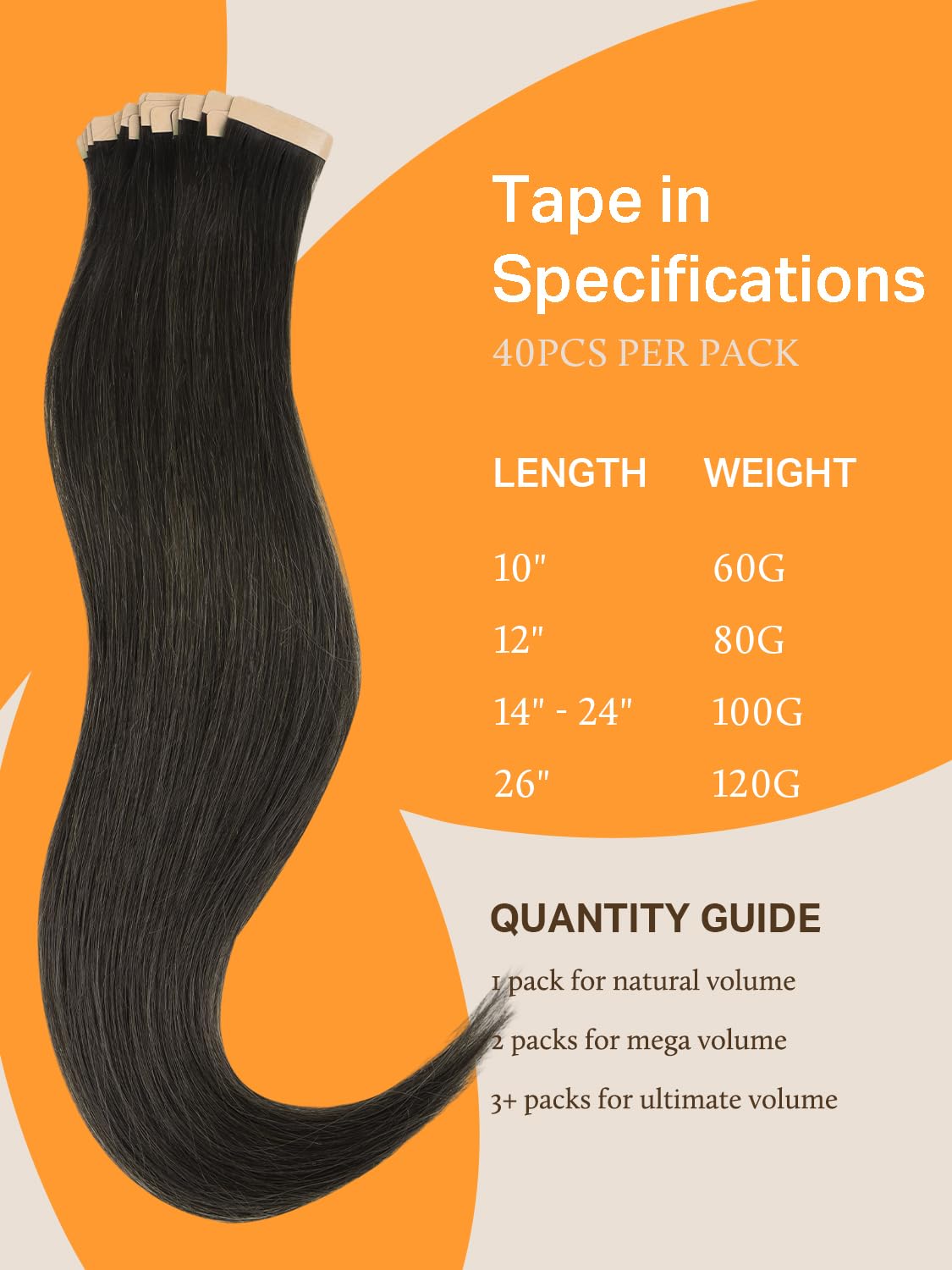 Comparaison des longueurs d'extensions de cheveux DOORES