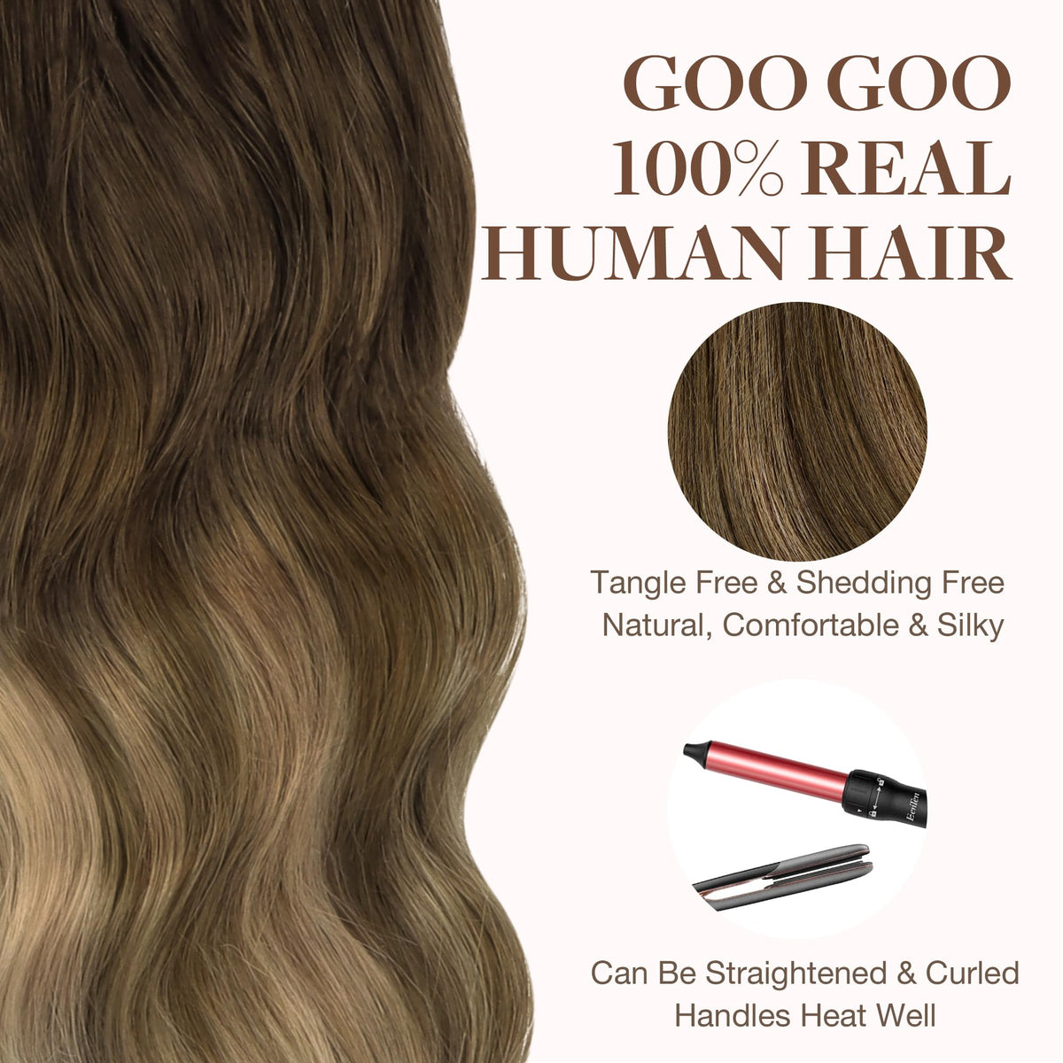 Comparaison des longueurs d'extensions de cheveux GOO GOO