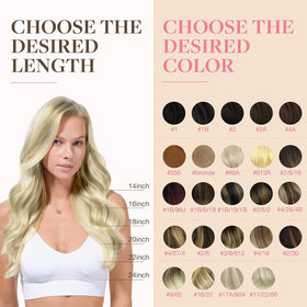 Comparaison des longueurs d'extensions de cheveux GOO GOO