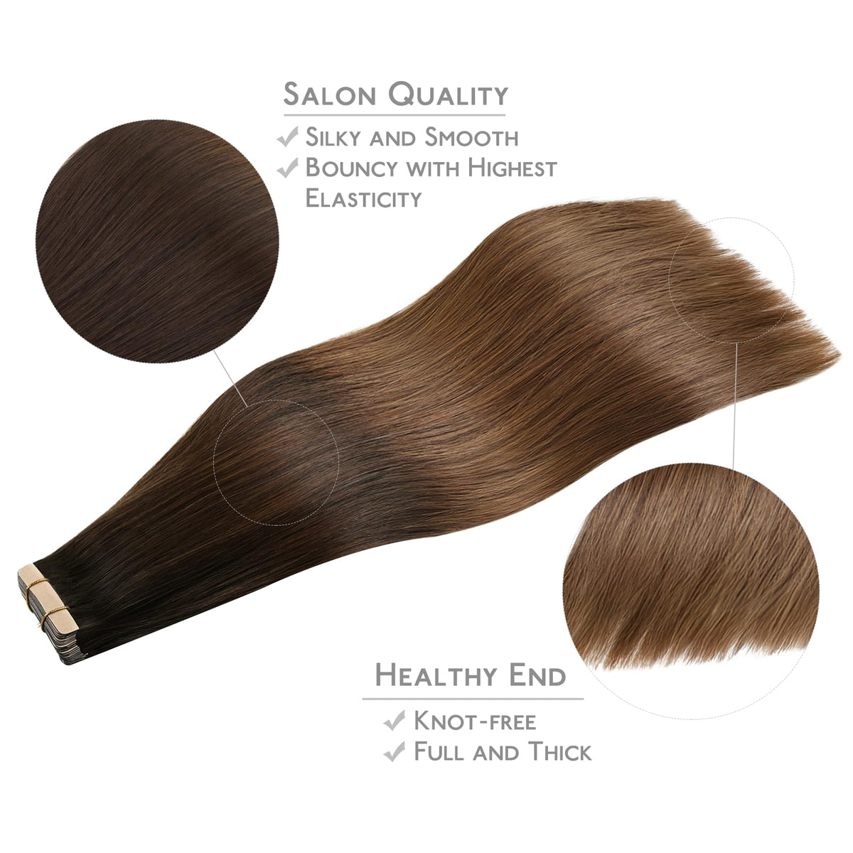 Comparaison des longueurs d'extensions de cheveux Wennalife