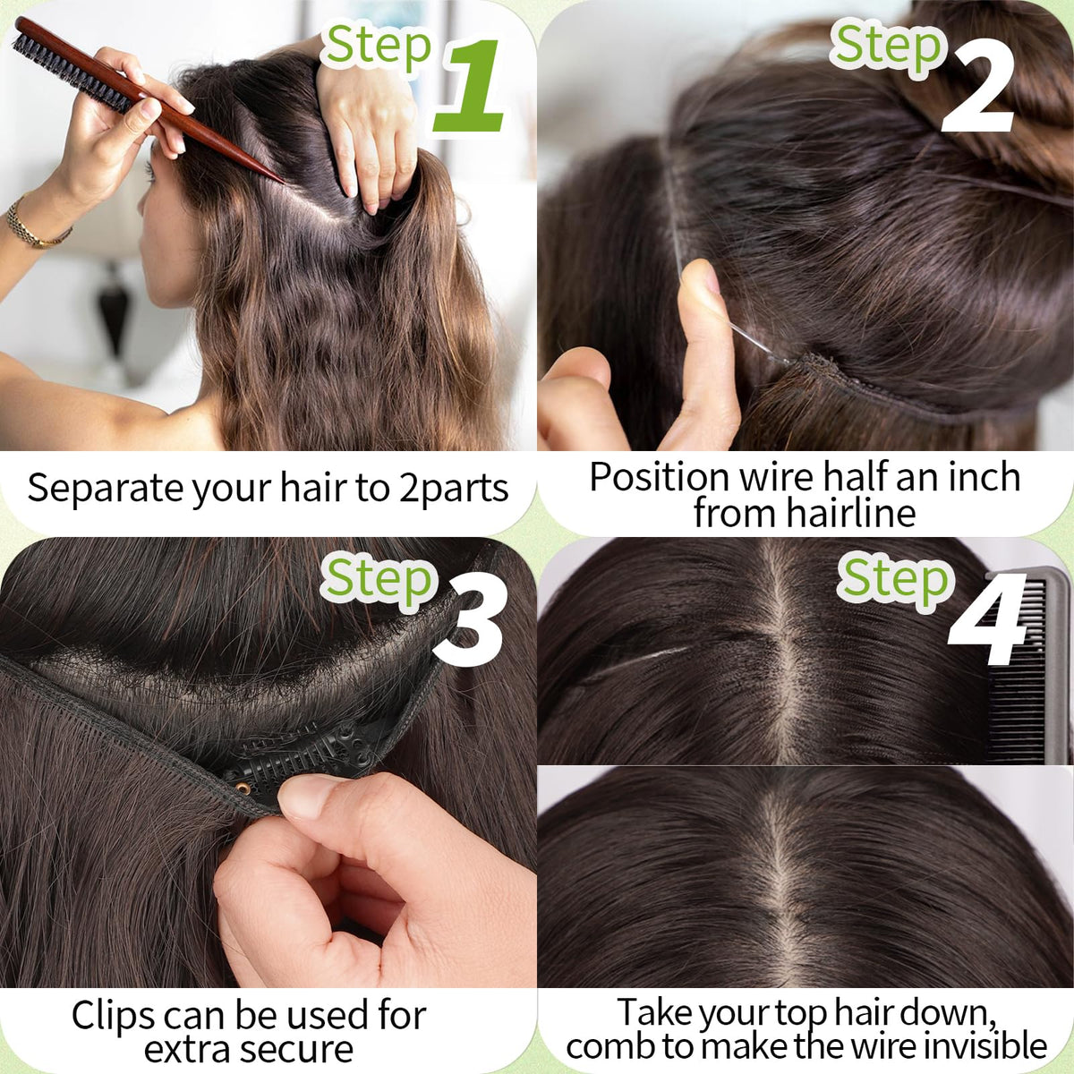 Comparaison des longueurs de fil pour extensions de cheveux KooKaStyle