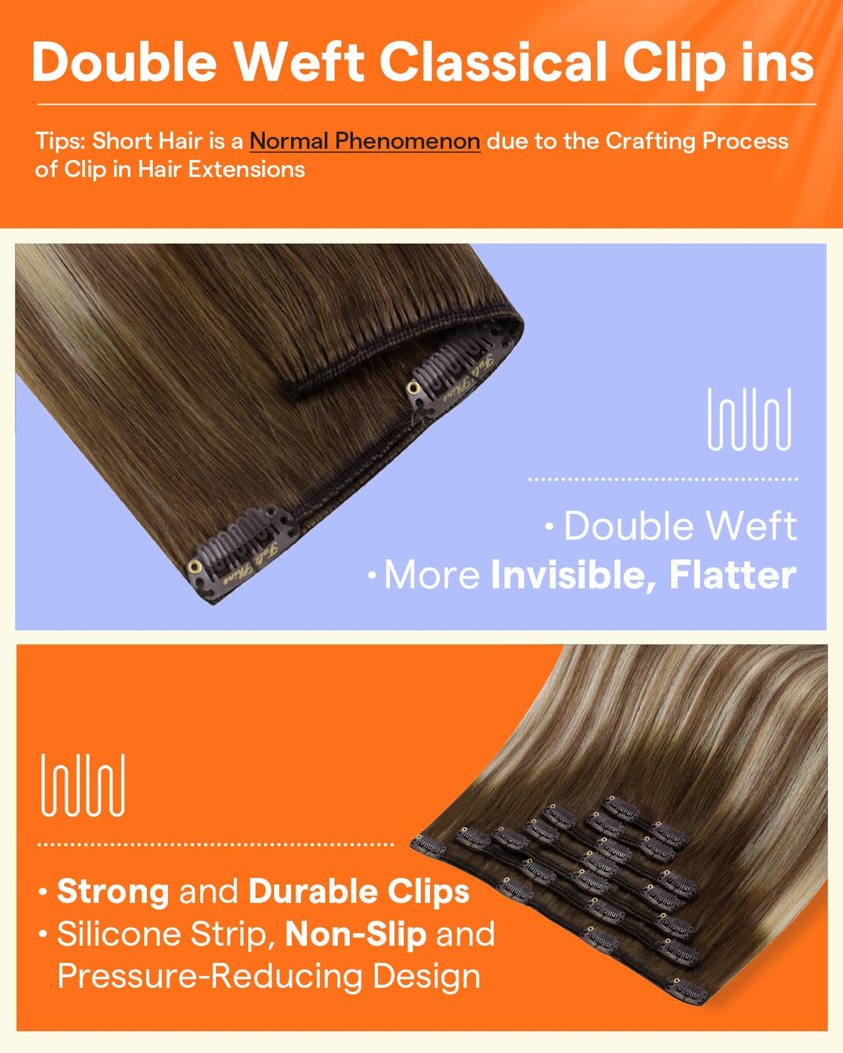 Comparaison des longueurs des extensions Full Shine