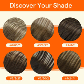 Comparaison des nuances des extensions cheveux U Tip