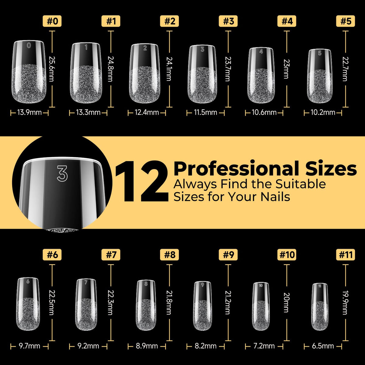 Comparaison des points de nail carrés UNA GELLA avec d'autres modèles