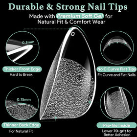 Comparaison des tailles des tips d'ongles LEYKOSH