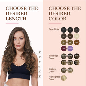 Comparaison des teintes d'extensions capillaires GOO GOO