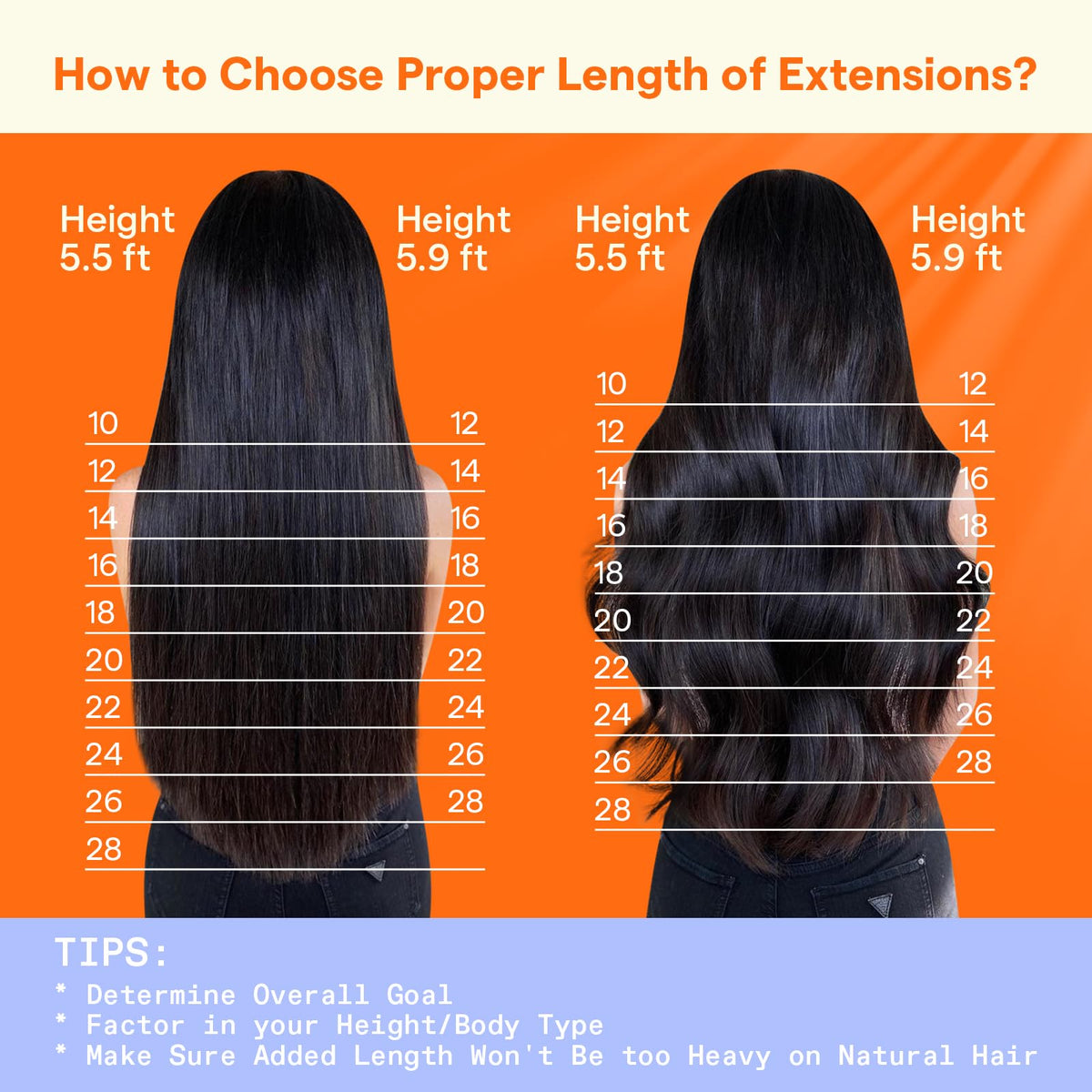 Comparaison des teintes des extensions cheveux Full Shine