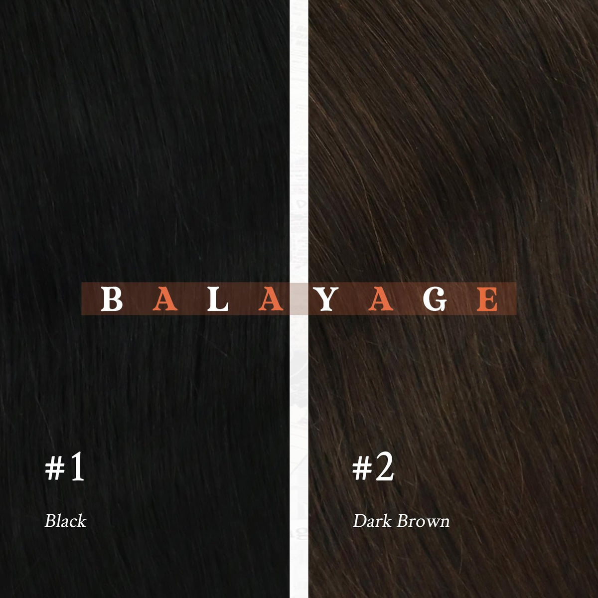 Comparaison des teintes des extensions de cheveux Sunny Hair