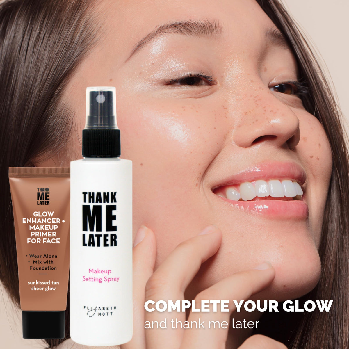 Comparaison des teintes du Glow support d'Elizabeth Mott