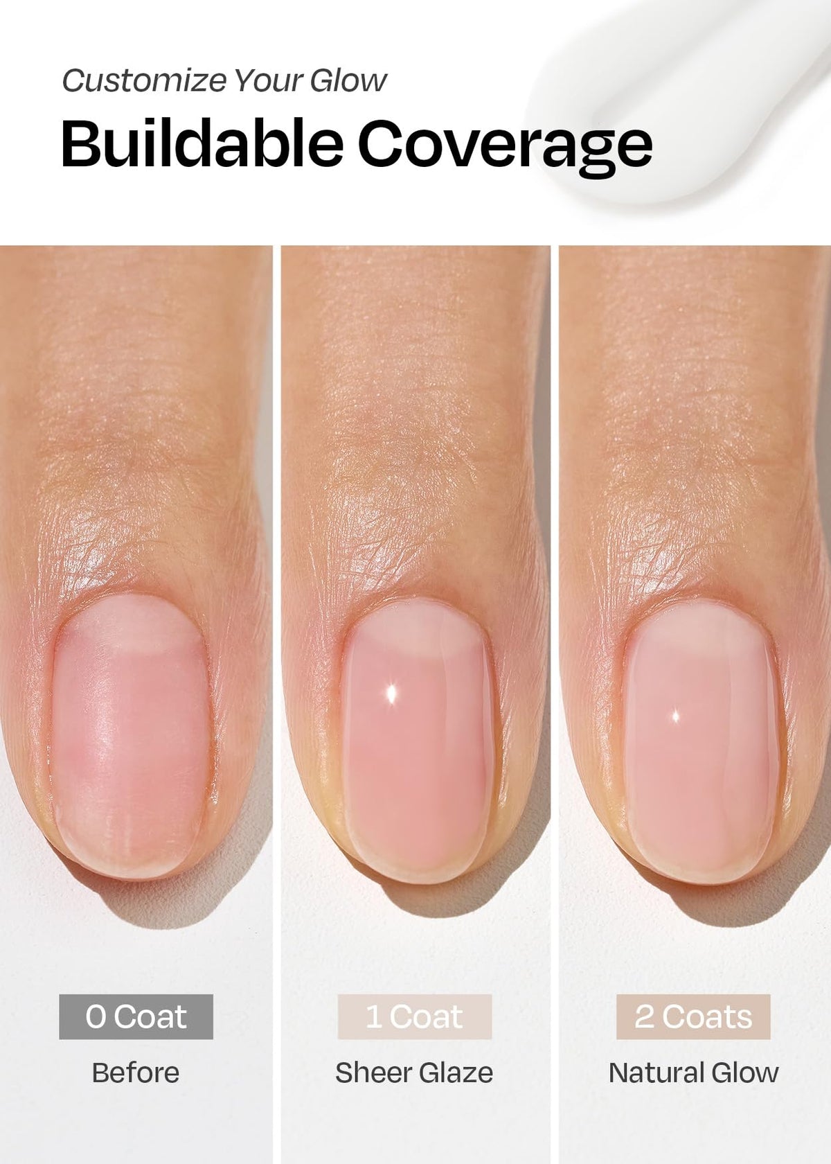 Comparaison entre ongles non traités et ongles avec le renforceur ohora
