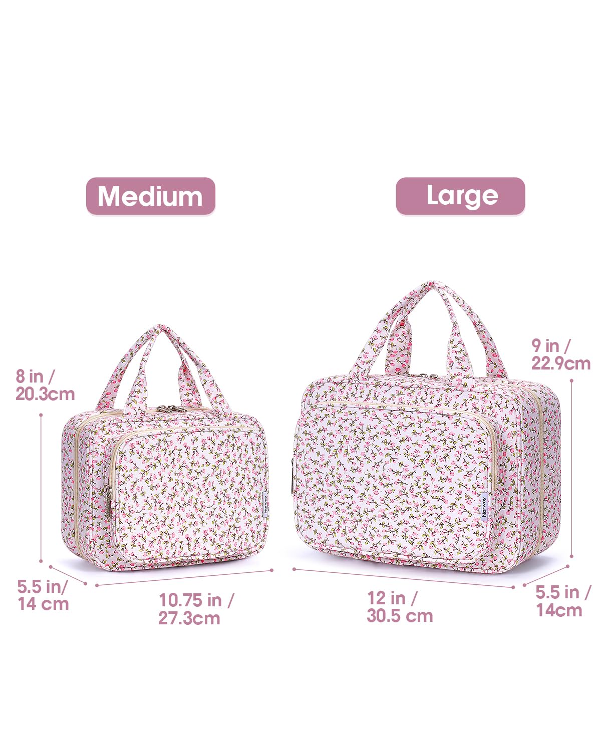 Compartiments intérieurs de la trousse de toilette Narwey