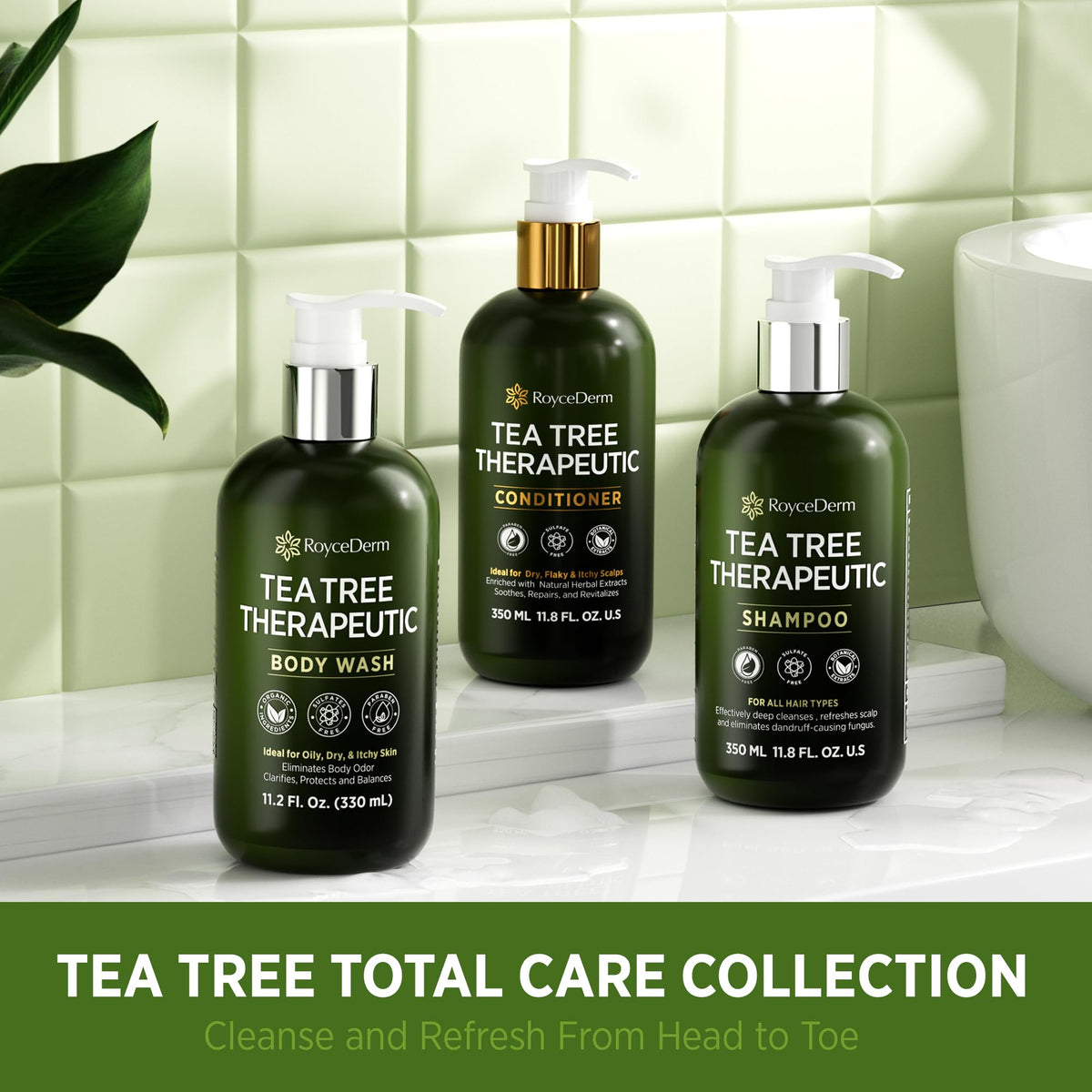 Composition du gel douche Roycederm à l'huile d'arbre à thé