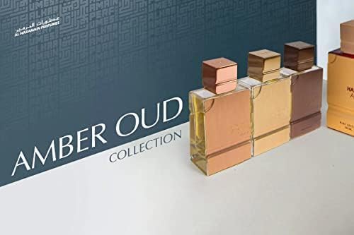 Composition florale et flacon Amber Oud Ruby Edition Al Haramain