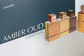 Composition florale et flacon Amber Oud Ruby Edition Al Haramain