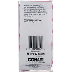 Conair Bonnet de Douche XL imprimé ouvert pour montrer l'intérieur