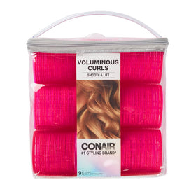 Conair rouleaux cheveux jumbo rose extra large, vue de face