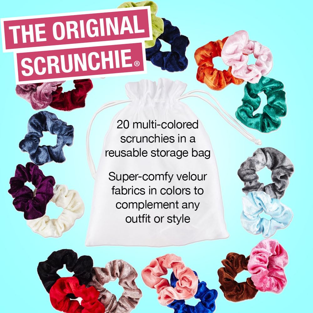Conair scrunchies en velours dans un packaging coloré