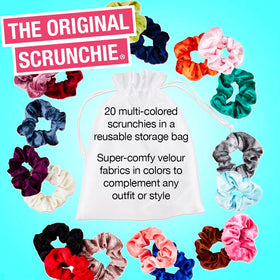 Conair scrunchies en velours dans un packaging coloré