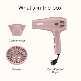 Conair Sèche-Cheveux 1875W étalé avec accessoires