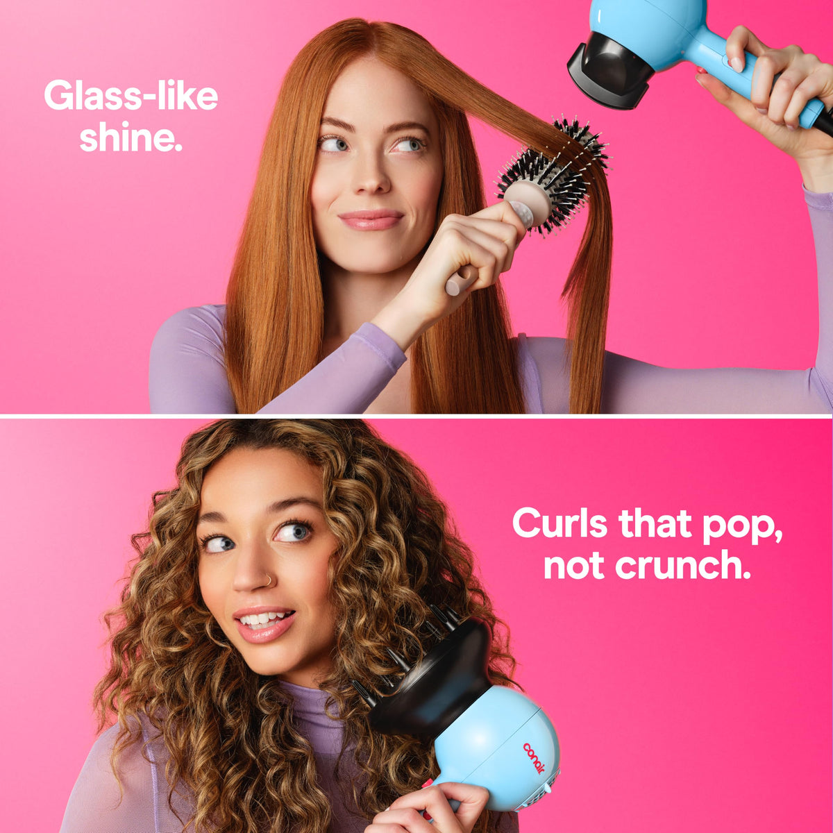 Conair Sèche-Cheveux Cake Pop bleu avec concentrateur monté