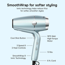 Conair Sèche-Cheveux SmoothWrap 1875W avec accessoires inclus
