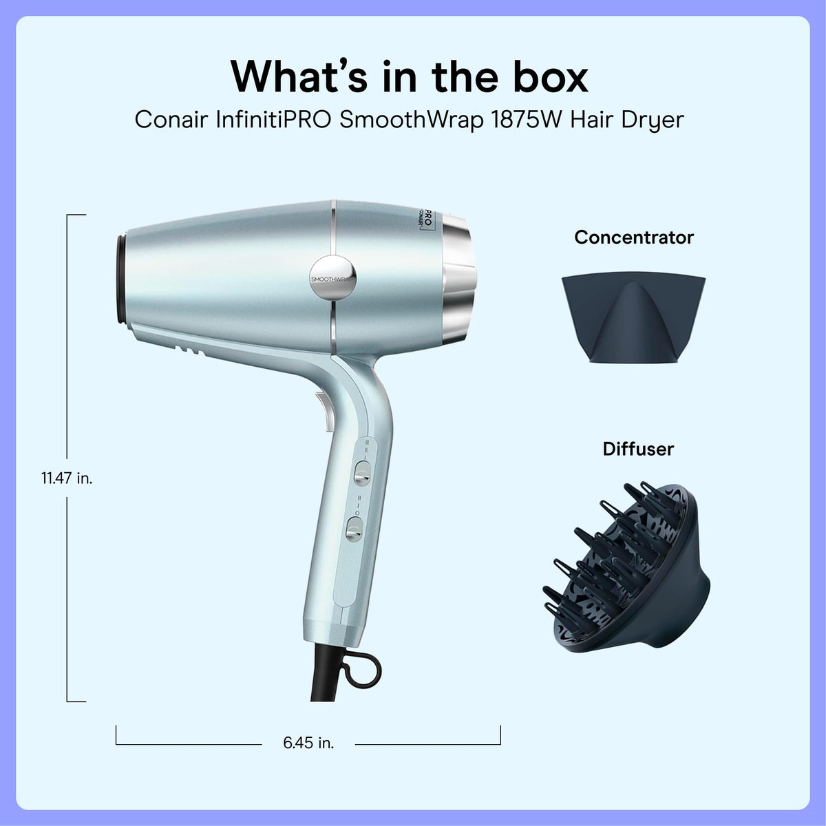 Conair Sèche-Cheveux SmoothWrap 1875W côté droit
