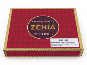 Cone de henné Zenia en gros plan montrant la texture de la pâte
