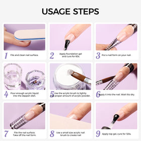 Conseils en acrylique et produits du kit VANSISOS