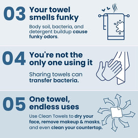 Conteneur en bambou CLEAN SKIN CLUB sur une table de salle de bain