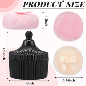 Conteneur en verre noir pour puffs Tioncy vu de face