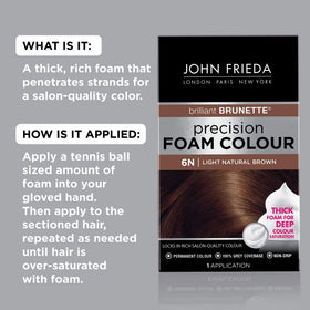 Contenu du kit de coloration John Frieda avec gants et instructions