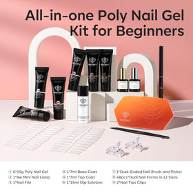 Contenu du kit modelones incluant gel, lampe et outils