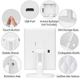 Contrôle tactile du miroir DenCert avec éclairage