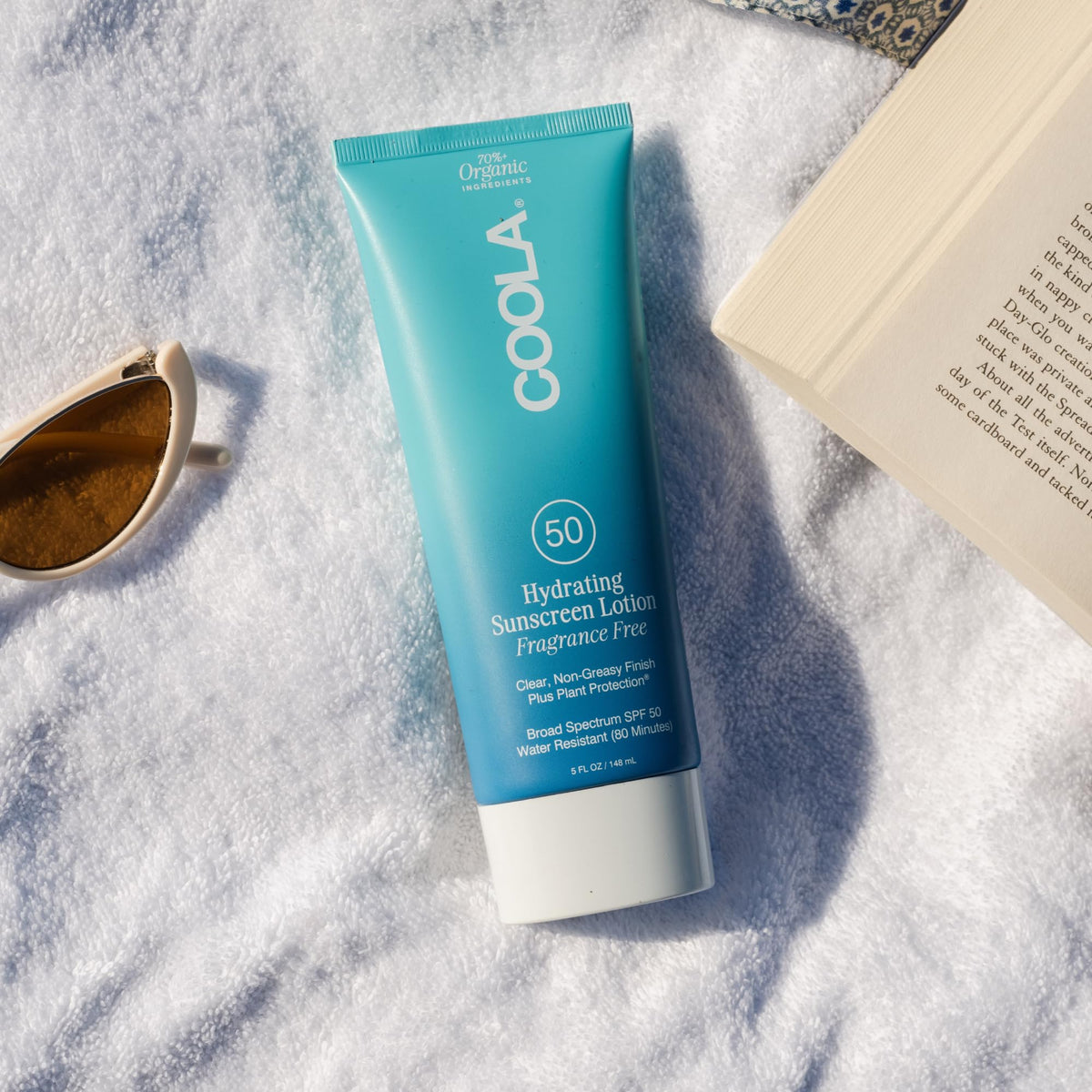 COOLA Crème Solaire Bio SPF 50 Lotion Corps 187g texture sur la peau