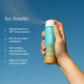 COOLA Crème Solaire Bio Spray SPF 30 en milieu naturel
