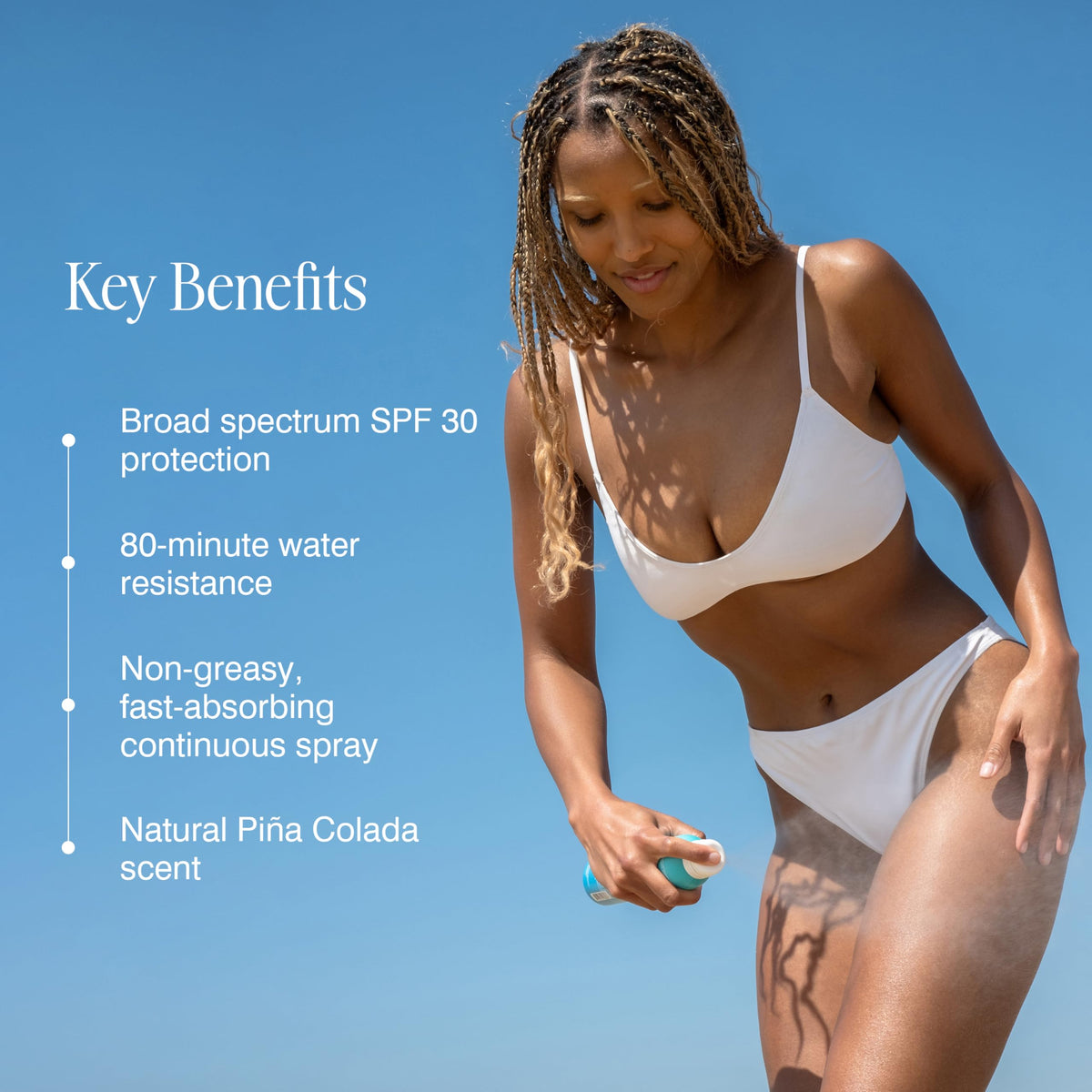 COOLA Spray Solaire Bio SPF 30, vue arrière de l'emballage