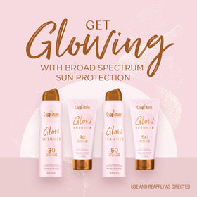Coppertone Glow Spray Solaire SPF 30 avec détails des ingrédients