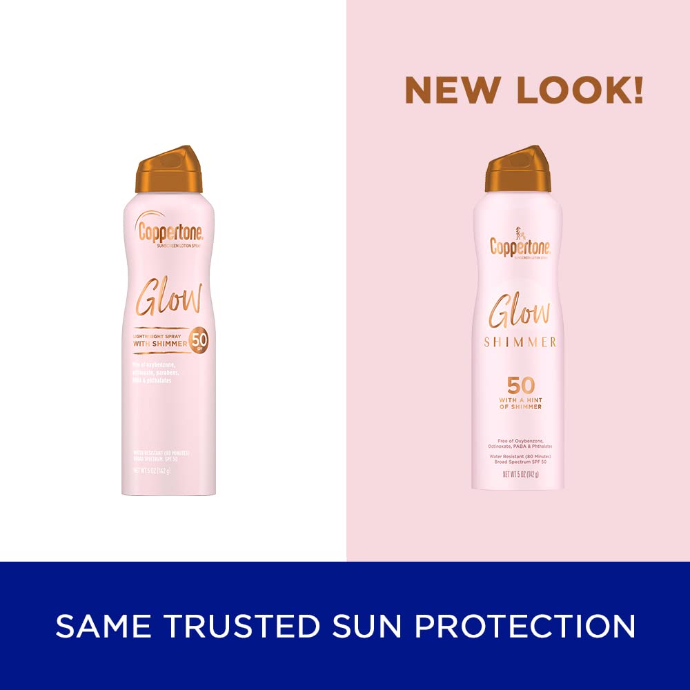 Coppertone Lotion Solaire Brillante SPF 50 spray en utilisation