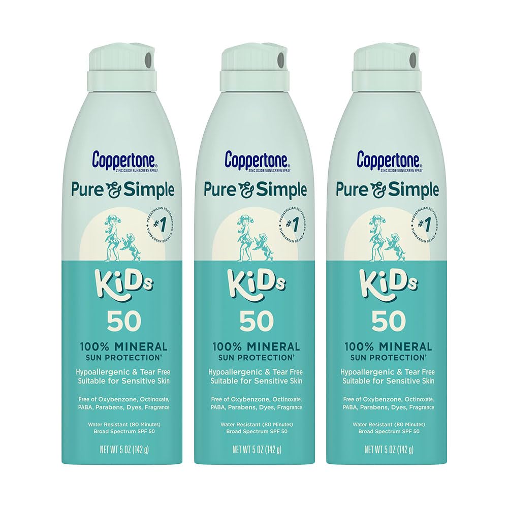 Coppertone Pure and Simple spray solaire enfants SPF 50, avant