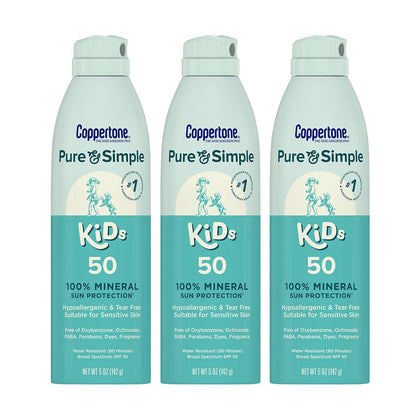 Coppertone Pure and Simple spray solaire enfants SPF 50, avant