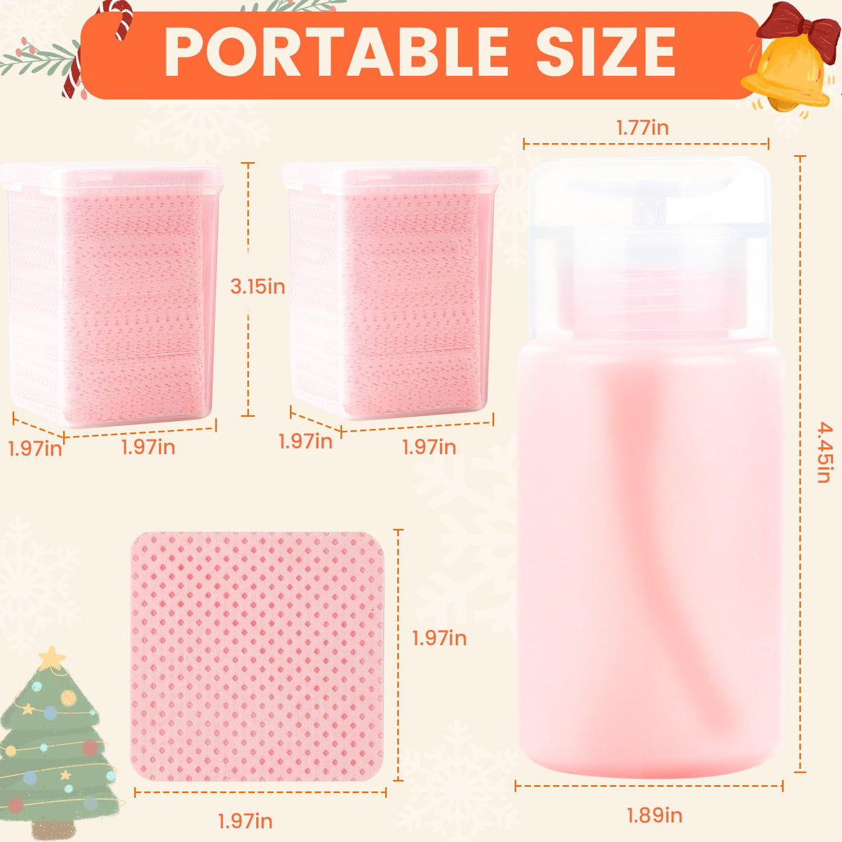 Corconess kit de lingettes pour ongles en voyage