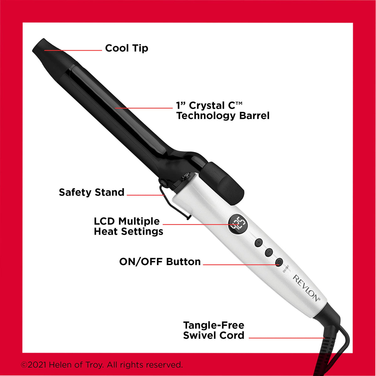 Cordon pivotant du fer à friser REVLON Crystal C