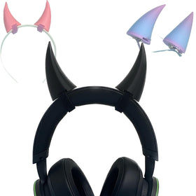 Cornes de diable 3D imprimées en noir pour cosplay