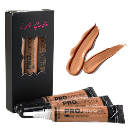 Correcteur L.A. Girl HD Pro Conceal Toffee vue avant avec pinceau