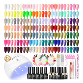 COSCELIA Kit de Vernis à Ongles Gel avec 55 couleurs et lampe UV