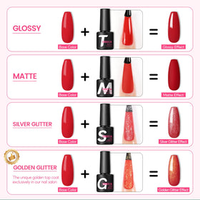 COSCELIA Kit de Vernis à Ongles Gel avec accessoires inclus