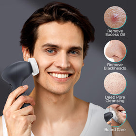 COSLUS Brosse de Nettoyage Visage 2-en-1 avec Rotation
