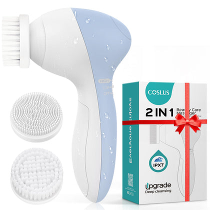 COSLUS Brosse de Nettoyage Visage 2-en-1 vue avant